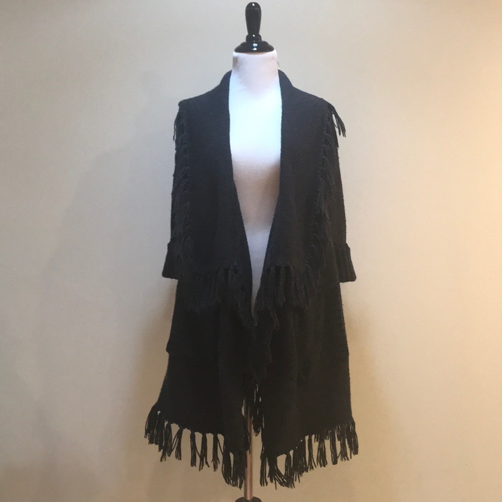 Kensie Fringe Cardigan